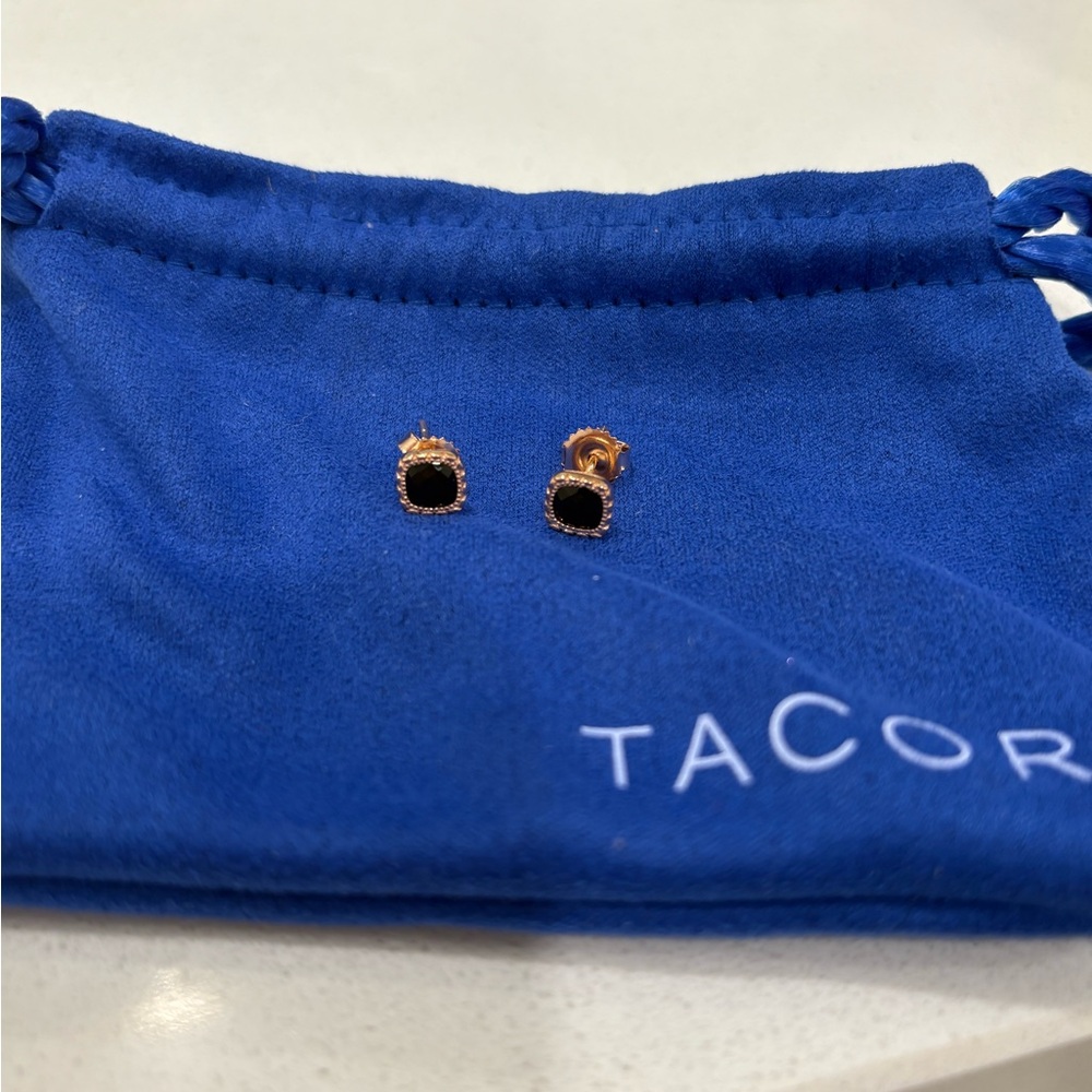 Tacori Black and Gold Stud Earrings